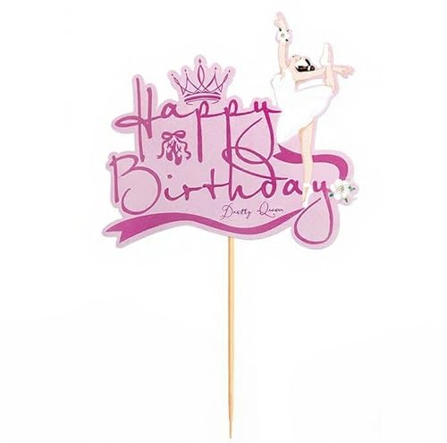 Kuchendekoration für Mädchen, Ballerina-Kuchenaufsatz, Ballett & Tanzen – RKMYTR Ballett alles Gute zum Geburtstag, Kuchenaufsatz mit Ballerina-Mädchen, tanzendes Design, perfekt für Kuchendekoration für Mädchen, Ballerina-Kuchenaufsatz, Ballett & Tanzen – RKMYTR Ballett alles Gute zum Geburtstag, Kuchenaufsatz mit Ballerina-Mädchen, tanzendes Design, perfekt für von RKMYTR