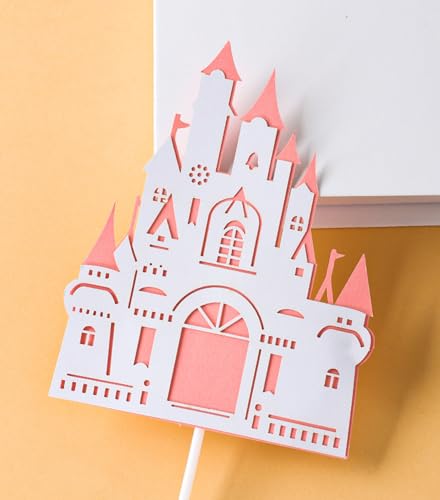 RKMYTR 1 Packung Acryl Doppellagige Prinzessin Schloss Kuchenaufsatz mit Glitzer Queen Princess Geburtstag Dekorationen für Babyparty Hochzeit Party Supplies Rosa RKMYTR 1 Packung Acryl Doppellagige Prinzessin Schloss Kuchenaufsatz mit Glitzer Queen Princess Geburtstag Dekorationen für Babyparty Hochzeit Party Supplies Rosa von RKMYTR