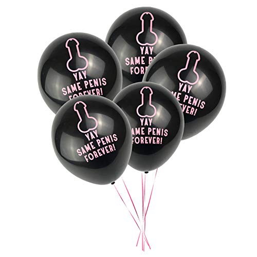 RKMYTR 10 Stück 25,4 cm große Luftballons für Junggesellinnenabschied, Latex, aufblasbares Spielset für Junggesellinnenabschiede, Brautdekorationen, Dusche & Hochzeitsfoto-Requisiten (schwarz) von RKMYTR