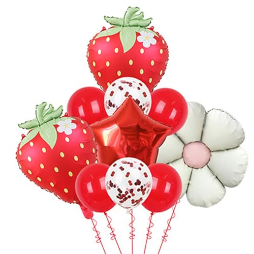 RKMYTR 10 Stück Matte Gras Lotus Gänseblümchen Blume Kombination Rosa Glitzer Latex Aluminiumfolie Fruchtform Ballon RKMYTR 10 Stück Matte Gras Lotus Gänseblümchen Blume Kombination Rosa Glitzer Latex Aluminiumfolie Fruchtform Ballon von RKMYTR