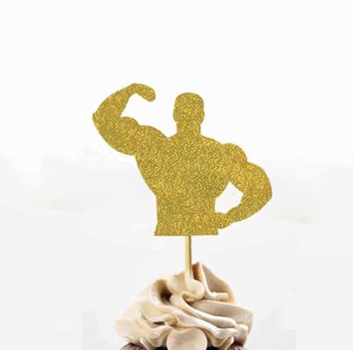 RKMYTR 24 Stück Geburtstags-Cupcake-Topper, schwarz-goldfarben, Kuchendekorationen, Partyzubehör, Kuchendekorationen für Männer, geeignet für Sportfeiern im Innen- und Außenbereich. RKMYTR 24 Stück Geburtstags-Cupcake-Topper, schwarz-goldfarben, Kuchendekorationen, Partyzubehör, Kuchendekorationen für Männer, geeignet für Sportfeiern im Innen- und Außenbereich. von RKMYTR