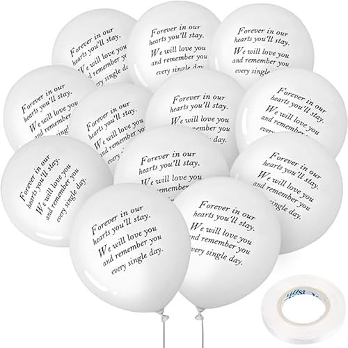 RKMYTR 30 Stück weiße Beerdigungsballons – biologisch abbaubare Beerdigungsdekorationen, 30,5 cm Gedenkballons für die Freigabe, Feier des Lebens RKMYTR 30 Stück weiße Beerdigungsballons – biologisch abbaubare Beerdigungsdekorationen, 30,5 cm Gedenkballons für die Freigabe, Feier des Lebens von RKMYTR