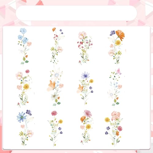 RKMYTR 36 x Wildblumen-Cupcake-Topper, Kuchendekoration, Blumen für Geburtstagsparty, Babyparty, Hochzeit, Brautparty, Dekoration, Baby in Blüte, Kuchendekoration (36 Stück Zuckerblumen) von RKMYTR