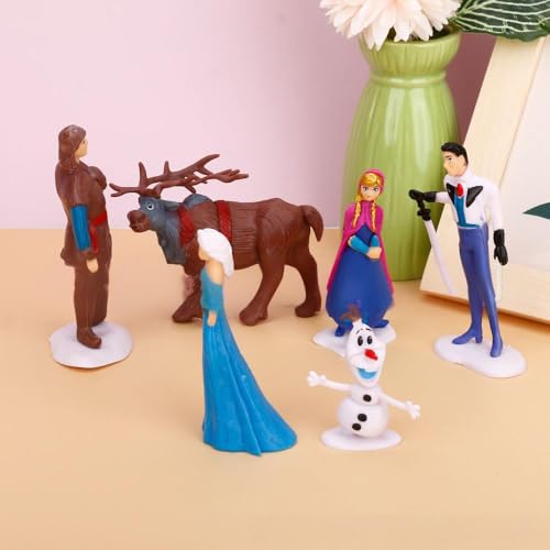 RKMYTR 3D-Kuchenaufsatz-Figuren-Set, 6-teilig, Eiskönigin-Kuchendekorationen, Cartoons, Cupcake-Figuren für Kindergeburtstag, Babyparty, Mottoparty-Zubehör RKMYTR 3D-Kuchenaufsatz-Figuren-Set, 6-teilig, Eiskönigin-Kuchendekorationen, Cartoons, Cupcake-Figuren für Kindergeburtstag, Babyparty, Mottoparty-Zubehör von RKMYTR
