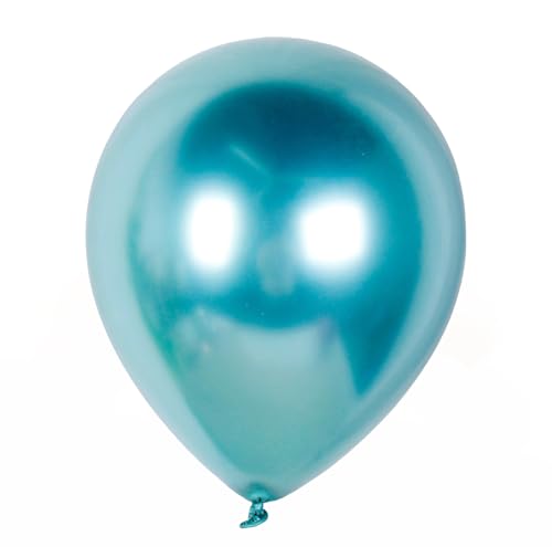 RKMYTR Blaugrüne Luftballons: 50 Stück, 30,5 cm, metallisch-türkis, dicke Latex-Heliumballons für Geburtstag, Babyparty, Dschungel-Patrick's Day, Dekoration mit Ballonbogen-Set (2,8 g/jeweils) von RKMYTR