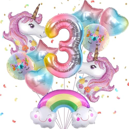 RKMYTR Einhorn 3. Geburtstag Party Dekorationen für Mädchen Lila Rosa Einhorn Party Thema Ballon Set Große Regenbogen Einhorn Helium Ballons mit Herz und Stern Baby Shower Kinder Supplies RKMYTR Einhorn 3. Geburtstag Party Dekorationen für Mädchen Lila Rosa Einhorn Party Thema Ballon Set Große Regenbogen Einhorn Helium Ballons mit Herz und Stern Baby Shower Kinder Supplies von RKMYTR