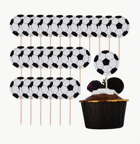 RKMYTR Fußball-Kuchenaufsätze, Sportmotive, Ball-Kuchendekorationen, Fußball-Partyzubehör für Babyparty, Sportbälle, Thema, Fußball, Cupcake, Zahnstocher, Kindergeburtstag, Party-Dekorationen, Fußball RKMYTR Fußball-Kuchenaufsätze, Sportmotive, Ball-Kuchendekorationen, Fußball-Partyzubehör für Babyparty, Sportbälle, Thema, Fußball, Cupcake, Zahnstocher, Kindergeburtstag, Party-Dekorationen, Fußball von RKMYTR