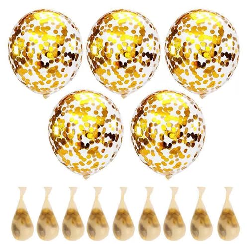 RKMYTR Gold-Konfetti-Luftballons, 30,5 cm, Glitzer-Helium-Latex-Luftballons für Geburtstag, Hochzeit, Abschlussfeier, Jahrestag, Party-Dekorationen, Erwachsene, Kinder, Feier, goldene Braut, goldenes RKMYTR Gold-Konfetti-Luftballons, 30,5 cm, Glitzer-Helium-Latex-Luftballons für Geburtstag, Hochzeit, Abschlussfeier, Jahrestag, Party-Dekorationen, Erwachsene, Kinder, Feier, goldene Braut, goldenes von RKMYTR