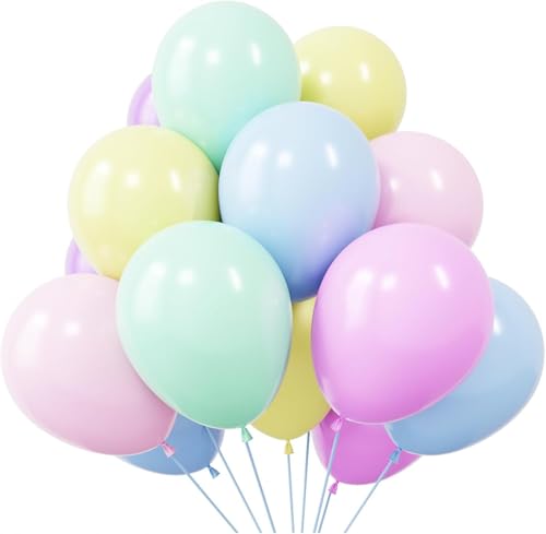 RKMYTR Latex-Luftballons in verschiedenen Farben, 25,4 cm, verschiedene Farben, Latex-Luftballons für Geburtstag, Hochzeit, Empfang, Verlobung, Baby, Brautgeschenk, Party-Dekorationen (100 Stück) von RKMYTR