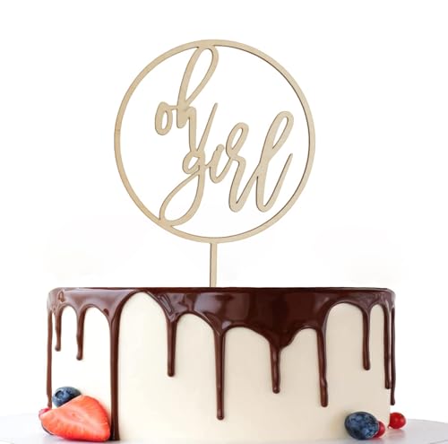RKMYTR Oh Baby Tortenaufsatz – Holz-Baby-Party, Jubiläums- und Geschlechtsoffenbarung Dekorationen für Kuchen, Geburtstage und Feiern – 1,0 Count Rustikales Holz RKMYTR Oh Baby Tortenaufsatz – Holz-Baby-Party, Jubiläums- und Geschlechtsoffenbarung Dekorationen für Kuchen, Geburtstage und Feiern – 1,0 Count Rustikales Holz von RKMYTR