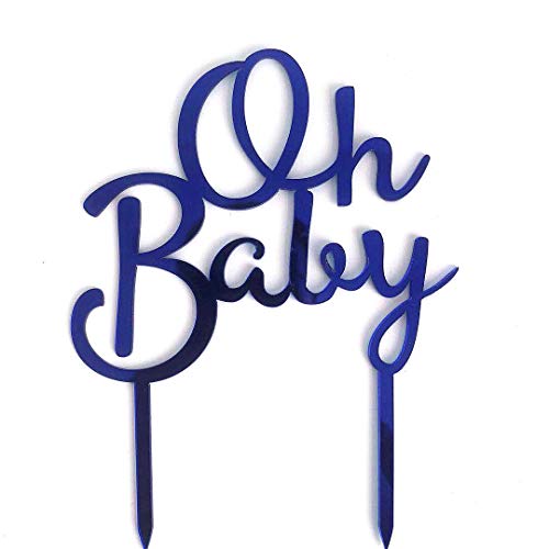 RKMYTR Oh Birthdays Tortenaufsatz für Babyparty, Geschlecht Offenbarung Party – Lasergeschnittenes Acryl, blaue Dekoration für Geburtstage, Hochzeiten, Jubiläen und Feiern RKMYTR Oh Birthdays Tortenaufsatz für Babyparty, Geschlecht Offenbarung Party – Lasergeschnittenes Acryl, blaue Dekoration für Geburtstage, Hochzeiten, Jubiläen und Feiern von RKMYTR