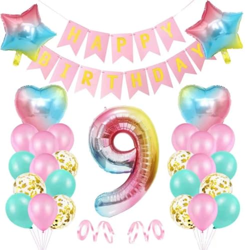 RKMYTR Regenbogen-Zahlenballons, schillernde Party-Dekorationen für Geburtstag, Konfetti- und Latex-Luftballon-Set für 5 Jahre alte Geburtstagsparty-Dekoration RKMYTR Regenbogen-Zahlenballons, schillernde Party-Dekorationen für Geburtstag, Konfetti- und Latex-Luftballon-Set für 5 Jahre alte Geburtstagsparty-Dekoration von RKMYTR