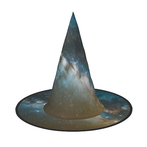 RLDOBOFE Abstrakter Universum-Druck, Halloween-Hexenhut, Cosplay-Kappen, Halloween-Dekoration, Kostümzubehör für Halloween-Party 1 von RLDOBOFE