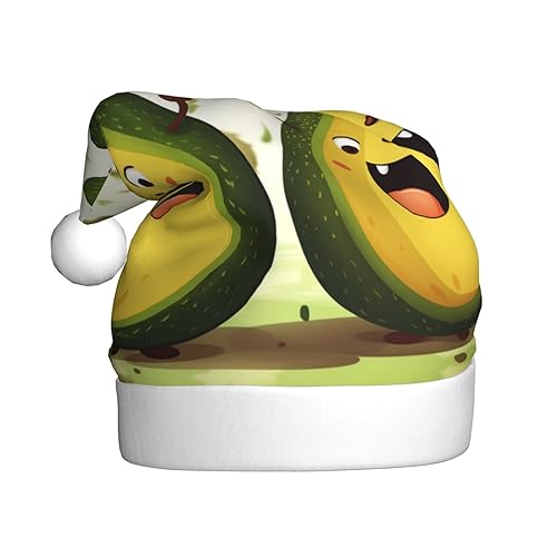 RLDOBOFE Weihnachtsmütze mit Cartoon-Birnen-Aufdruck, weicher Plüsch, Weihnachtsdekoration, für Erwachsene, Weihnachts-Kostüm, Gastgeschenke, 1 Stück RLDOBOFE Weihnachtsmütze mit Cartoon-Birnen-Aufdruck, weicher Plüsch, Weihnachtsdekoration, für Erwachsene, Weihnachts-Kostüm, Gastgeschenke, 1 Stück von RLDOBOFE