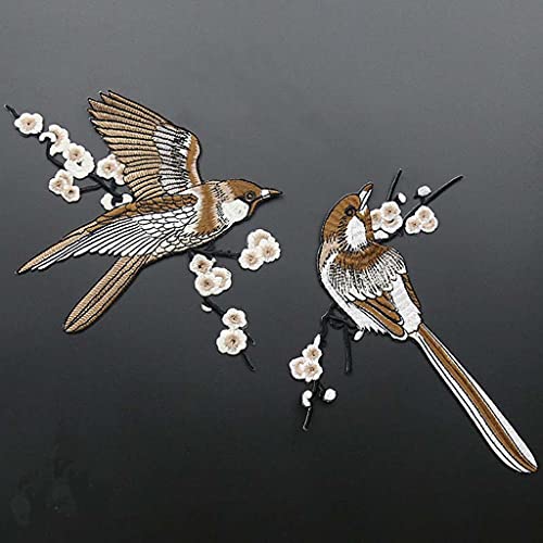 Bestickte Vogel-Aufnäher zum Aufbügeln auf Sitzstangen für Kleidung, Applikation, Stickerei, Bastelbedarf, Aufkleber Bestickte Vogel-Aufnäher zum Aufbügeln auf Sitzstangen für Kleidung, Applikation, Stickerei, Bastelbedarf, Aufkleber von RLUYFGGTLNHGT