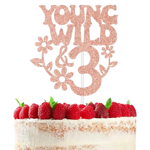 RLXPT Happy 3rd Birthday Cake Topper, Young Wild and Three Cake Decorations, 3rd Birthday Birthday Party Decorations Supplies RLXPT Happy 3rd Birthday Cake Topper, Young Wild and Three Cake Decorations, 3rd Birthday Birthday Party Decorations Supplies von RLXPT