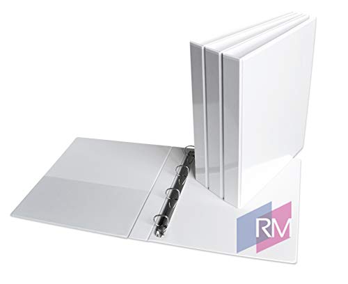 10x RM Ringbuch für Präsentation DIN A4, 4 Ringe, Füllhöhe 40 mm, 4 Klarsichttaschen von RM