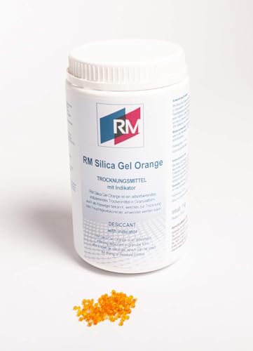 RM Silica Gel Orange, Trockenmittel, Granulat 2-4mm Körnung, 1 kg Packung von RM