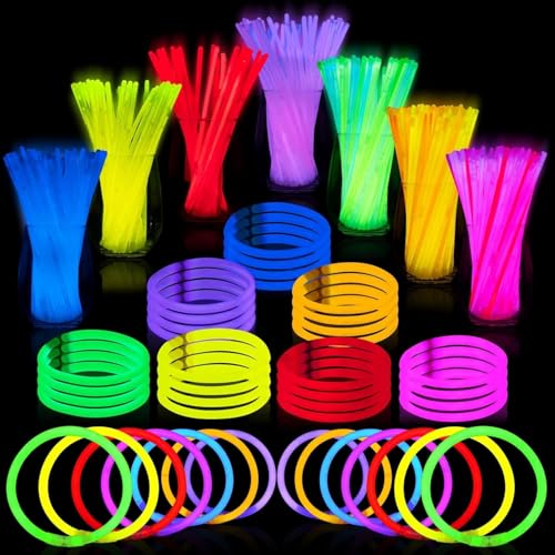 RMIVEGLIA Knicklichter Party Set – 100 Stück Glow Sticks Leuchtstäbe mit Verbindern, Bunte Knicklichter Kinder Armbänder, Leuchtende Party Gadgets für Festival, Geburtstag & Events RMIVEGLIA Knicklichter Party Set – 100 Stück Glow Sticks Leuchtstäbe mit Verbindern, Bunte Knicklichter Kinder Armbänder, Leuchtende Party Gadgets für Festival, Geburtstag & Events von RMIVEGLIA