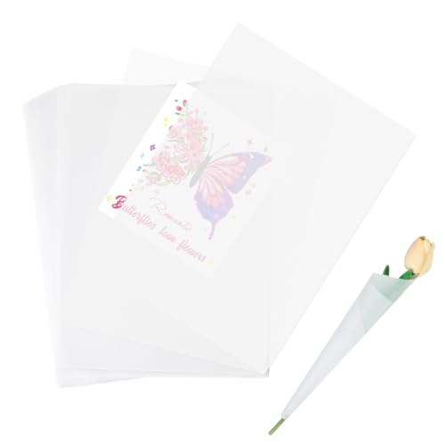 Transparentpapier Bedruckbar A4(30cm*21cm) - 50 Blatt 110g/m² Pergamentpapier zum Bedrucken, transparentpapier a4, Weiß, Universell und vielseitig einsetzbar von RMIVEGLIA