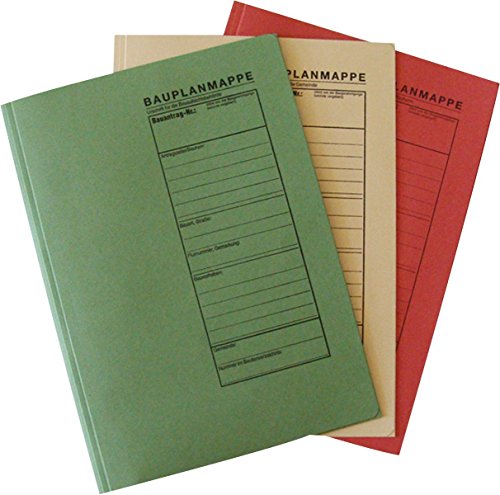 2 Sets Bauplanhefter für das Bauantragsverfahren, Maße (BxH): 230 x 318 mm, 2 Packung à 3 Stück von RNKVERLAG