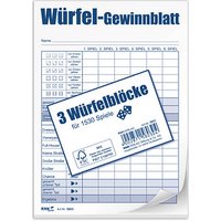 3 RNK-Verlag Ersatzblock DIN A6 Würfelspiel von RNK-Verlag