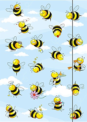 Doppelpack RNK Zeichenmappe für A3 mit Gummizug 310x440mm (Crazy Bees) von RNK - Verlag