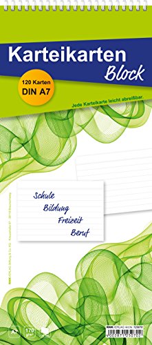 RNKVERLAG 125070 - Karteikartenblock liniert, mit 120 DIN A7 Karteikarten, weiß RNKVERLAG 125070 - Karteikartenblock liniert, mit 120 DIN A7 Karteikarten, weiß von RNKVERLAG