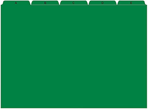 RNKVERLAG 150075 - Karteiregister „A bis Z“, 25-teilig, für DIN A7 quer, Kunststoff, grün, 1 Stück von RNKVERLAG