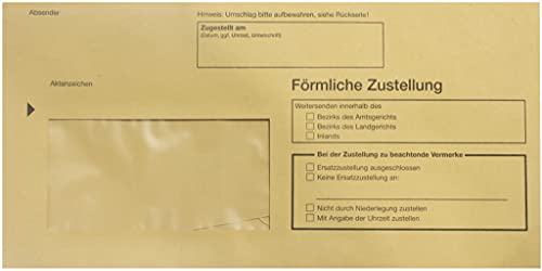 RNKVERLAG 2044/100 - Zustellungsumschlag innerer DIN Lang mit Sichtfenster, Recycling, 80 g/m², gelb, 1 Packung à 100 Stück von RNKVERLAG