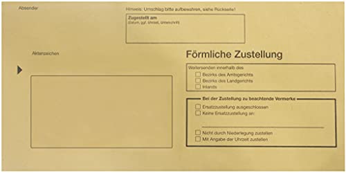 RNKVERLAG 2045/100 - Zustellungsumschlag innerer DIN Lang ohne Sichtfenster, Recycling gelb, 80 g/m², 1 Packung à 100 Stück von RNKVERLAG