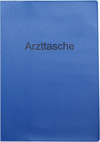 RNKVERLAG 2891 - Arzttasche aus blauem Kunststoff mit Einstecktaschen für Dokumente bis DIN A6, 1 Stück von RNKVERLAG