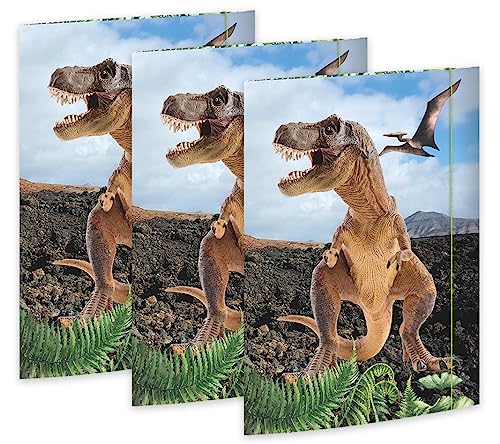 RNKVERLAG 45356-3 - Zeichenmappe T-REX 310 x 440 mm, 3 Stück, DIN A3, mit Gummizugverschluss RNKVERLAG 45356-3 - Zeichenmappe T-REX 310 x 440 mm, 3 Stück, DIN A3, mit Gummizugverschluss von RNKVERLAG