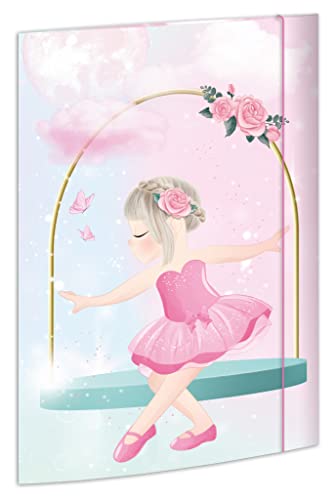 RNKVERLAG 45372 - Zeichenmappe Ballerina 310 x 440 mm, Dokumentenmappe für DIN A3, mit Gummizugverschluss, 1 Stück von RNKVERLAG