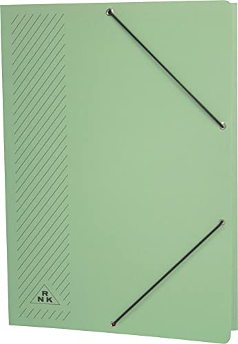 RNK 4604-5 - Gummizugmappe mit Einschlagklappen, bis DIN A4, Recyclingkarton, grün, 1 Stück von RNK - Verlag