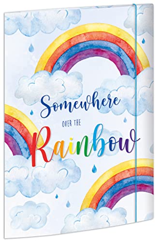 RNKVERLAG 46331 - Sammelmappe Over the Rainbow 240 x 330 mm DIN A4 mit Gummizugverschluss, 1 Stück von RNKVERLAG