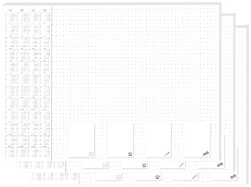 RNK 46616 Schreibunterlage Office, 60 x 42 cm, liniert und kariert (3 Stück, 60 x 42 cm Punkte) von RNK - Verlag