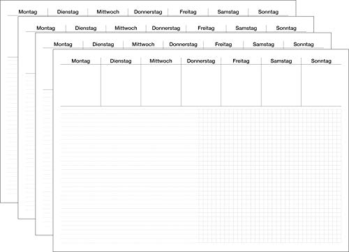 RNK 46616 Schreibunterlage Office, 60 x 42 cm, liniert und kariert (4, 60 x 42 cm) von RNK - Verlag