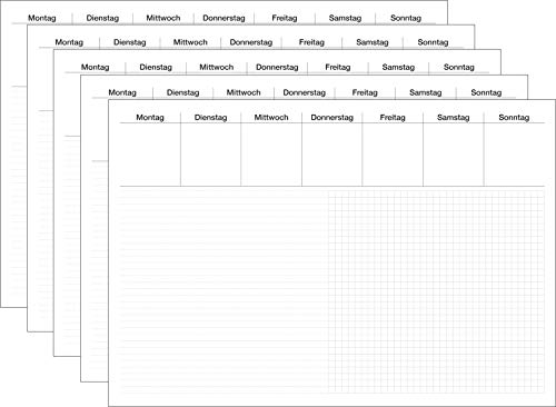 RNK 46616 Schreibunterlage Office, 60 x 42 cm, liniert und kariert (5, 60 x 42 cm) von RNK - Verlag