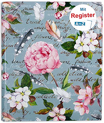 RNKVERLAG 46701 - Ringbuch, für DIN A5, mit Register A-Z, Blütenzauber, 1 Stück von RNKVERLAG