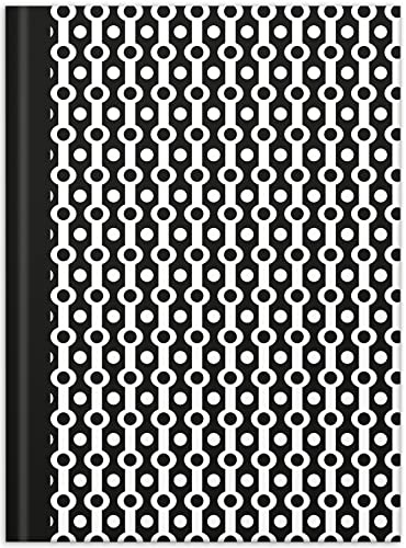 RNK 46746 - Notizbuch „black & white Collier“ in DIN A5 dotted, mit 96 Blatt 70 g/m², 1 Stück von RNK - Verlag