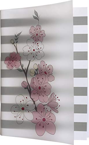 RNKVERLAG 46763 - Heft „Kirschblüten“, kariert, DIN A5, mit PP-Kunststoff Umschlag, 100 Blatt, 60 g/m², 1 Stück von RNKVERLAG