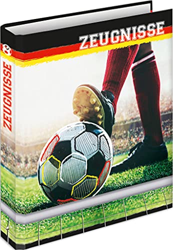 RNKVERLAG 46782 - Zeugnisringbuch Fußballfieber für DIN A4 Formate mit 4 Ring-Mechanik, 1 Stück von RNKVERLAG