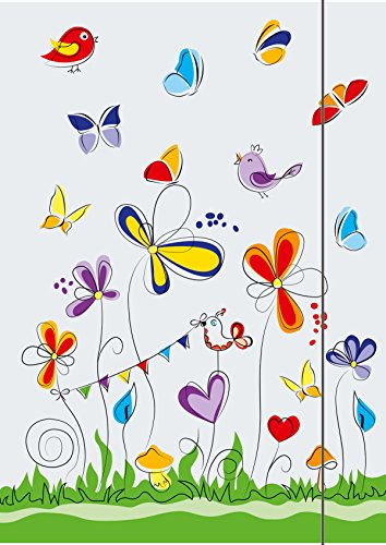 RNK Zeichenmappe für A3 mit Gummizug 310x440mm (Schmetterlinge, 1 Stück) von RNK - Verlag