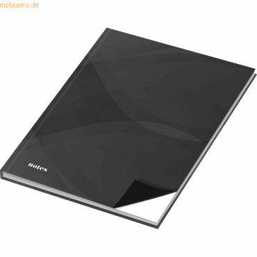 RNK Notizbuch A4 notes carbon black blanko 96 Blatt von RNK