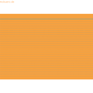 RNK Karteikarten A6 liniert 170 g/qm orange VE=100 Stück von RNK