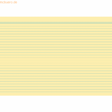 RNK Karteikarten A7 liniert gelb VE=100 Stück von RNK
