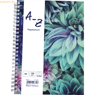 RNK Notizbuch A6 -Blossom- 48 Blatt mit Register von RNK