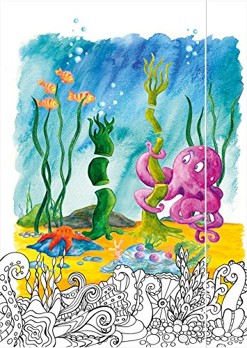 RNK 45318 - Zeichenmappe, bis DIN A3, aus Karton, Octopus von RNKVERLAG
