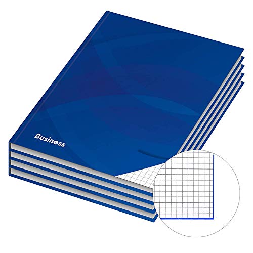 RNK - Verlag 4er Pack Notizbuch mit Hardcover-Einband, 96 Blatt, Notizheft, Tagebuch, Schreibbuch (4, A4 (kariert)) von RNKVERLAG